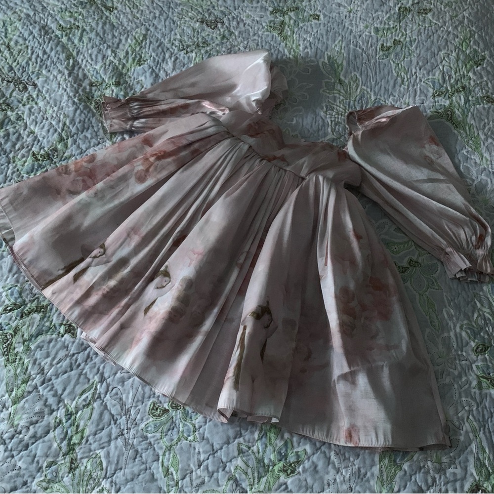 Selkie Peach Venus Puff Dress